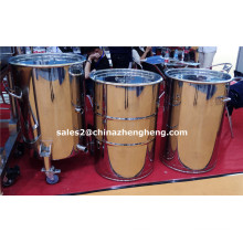 Mirror Polished Stainless Steel Drum with Lid and Triclamp